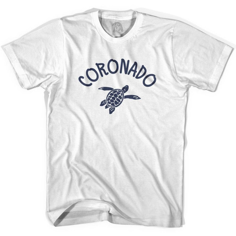 Coronado Beach Sea Turtle Youth Cotton T-shirt - White