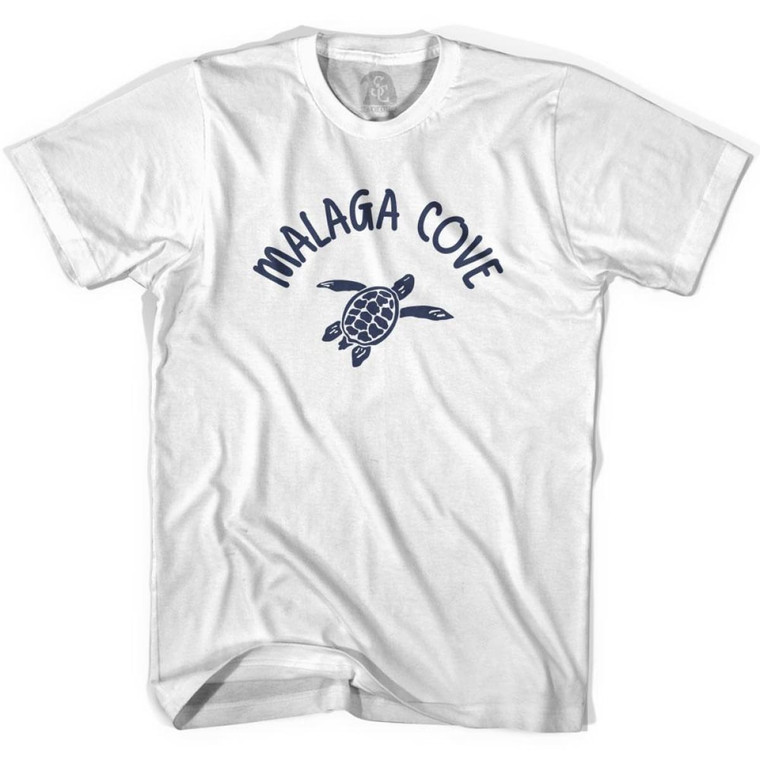 Malaga Cove Beach Sea Turtle Youth Cotton T-shirt - White