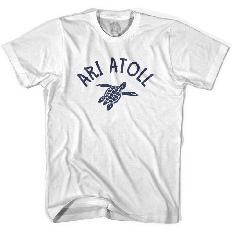 Ari Atoll Beach Sea Turtle Youth Cotton T-shirt - White