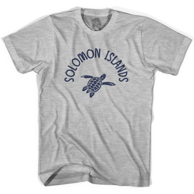 Solomon Islands Beach Sea Turtle Youth Cotton T-Shirt - Grey Heather