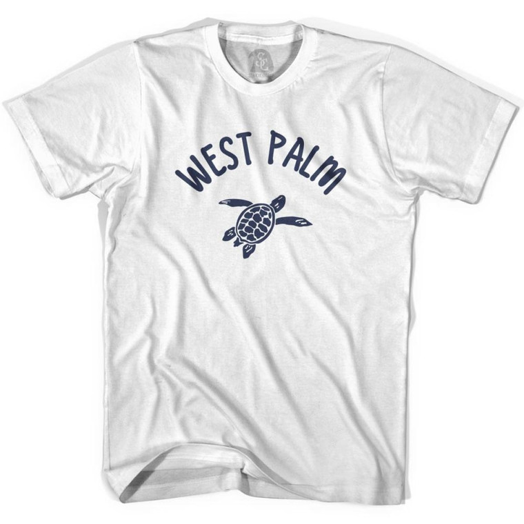 West Palm Beach Sea Turtle Adult Cotton T-shirt - White