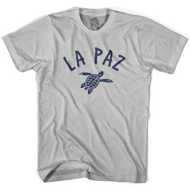 La Paz Beach Sea Turtle Adult Cotton T-Shirt - Cool Grey