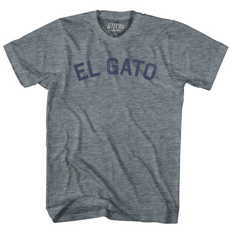 El Gato Adult Tri-Blend T-shirt - Athletic Grey