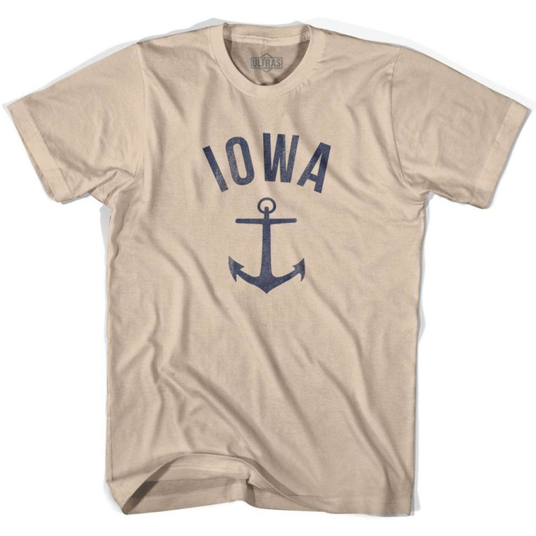 Iowa State Anchor Home Cotton Adult T-Shirt - Creme