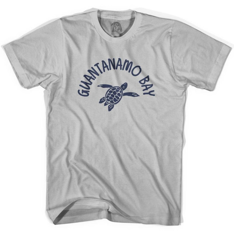 Guantanamo Bay Beach Sea Turtle Adult Cotton T-Shirt - Cool Grey Guantanamo Bay Beach Sea Turtle Adult Cotton T-Shirt - Cool Grey