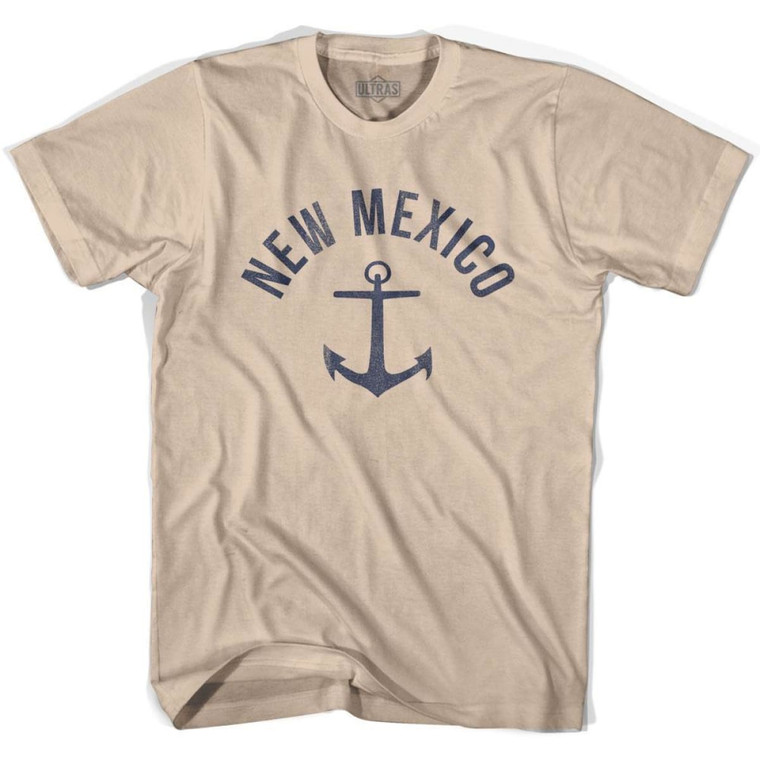 New Mexico State Anchor Home Cotton Adult T-Shirt - Creme