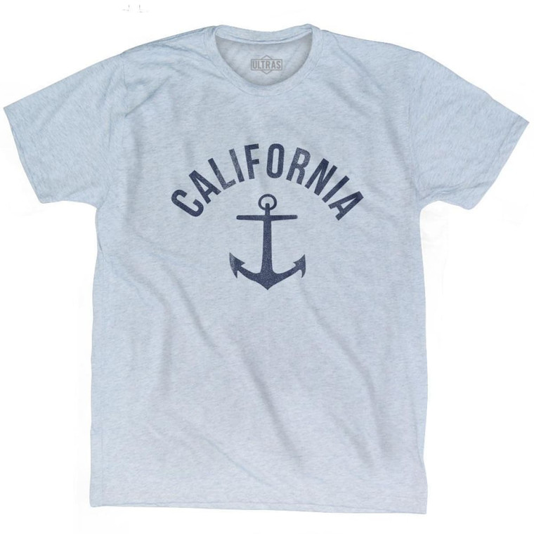 California State Anchor Home Tri-Blend Adult T-Shirt - Athletic White