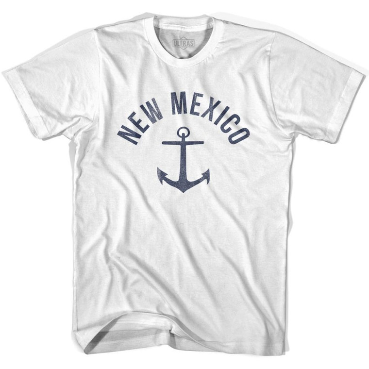 New Mexico State Anchor Home Cotton Adult T-shirt - White