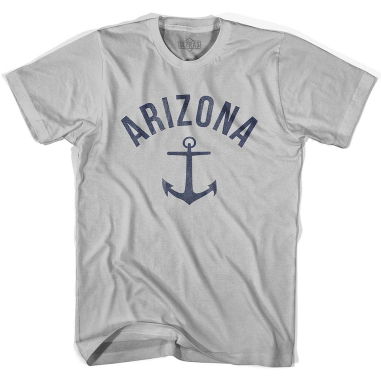 Arizona State Anchor Home Cotton Adult T-Shirt - Cool Grey