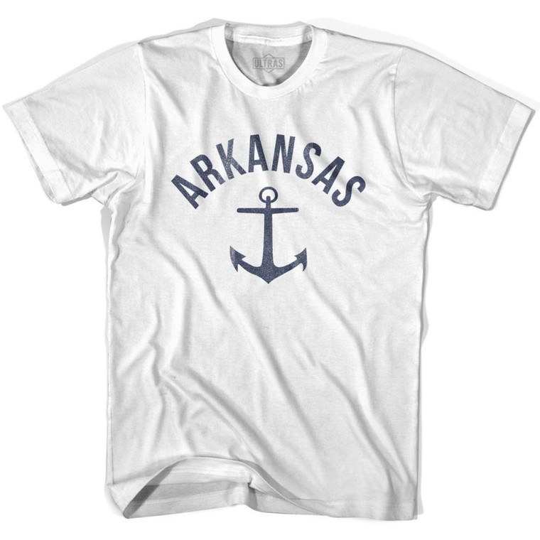 Arkansas State Anchor Home Cotton Adult T-shirt - White