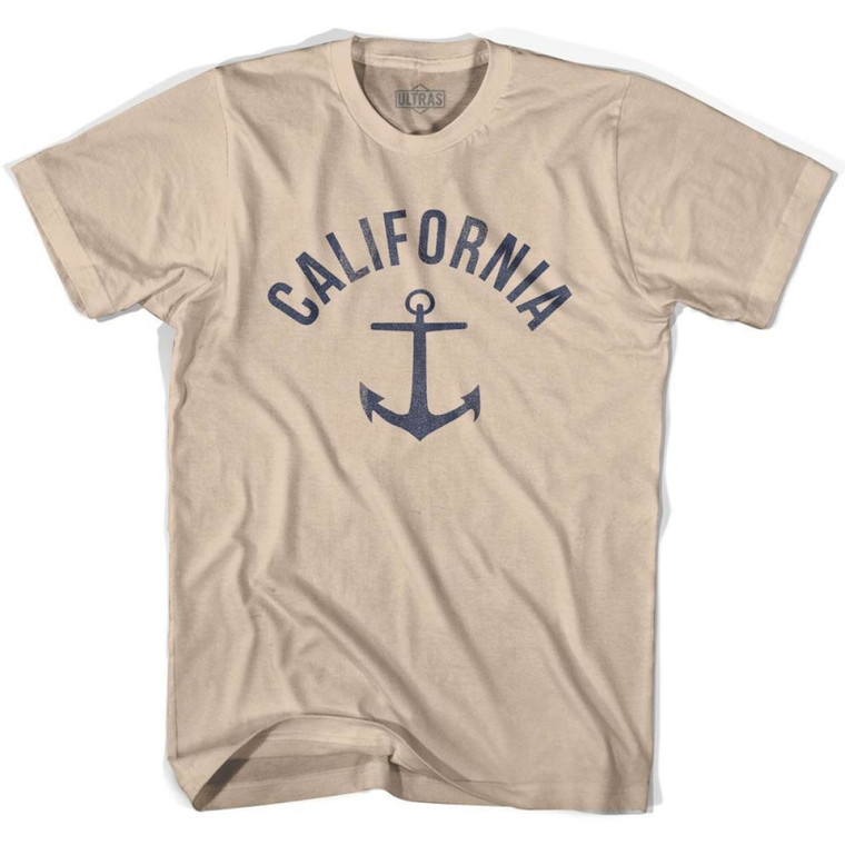 California State Anchor Home Cotton Adult T-Shirt - Creme