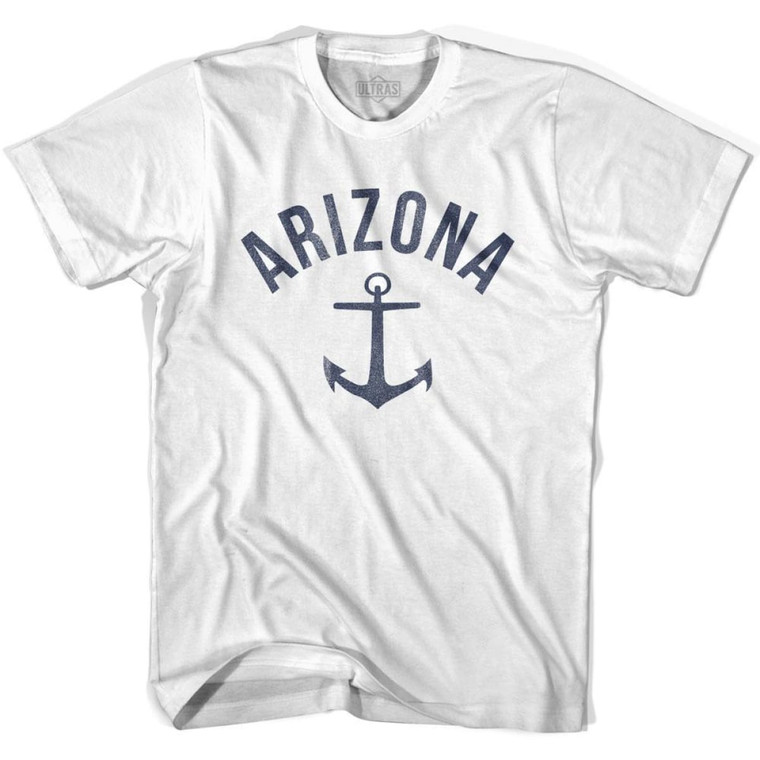 Arizona State Anchor Home Cotton Adult T-shirt - White