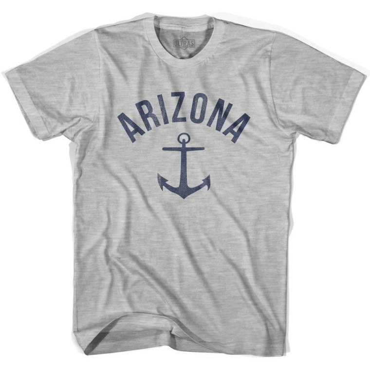 Arizona State Anchor Home Cotton Adult T-Shirt - Grey Heather