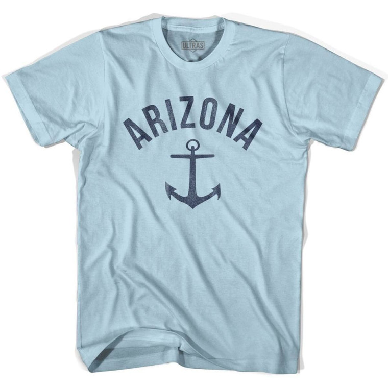 Arizona State Anchor Home Cotton Adult T-Shirt - Light Blue