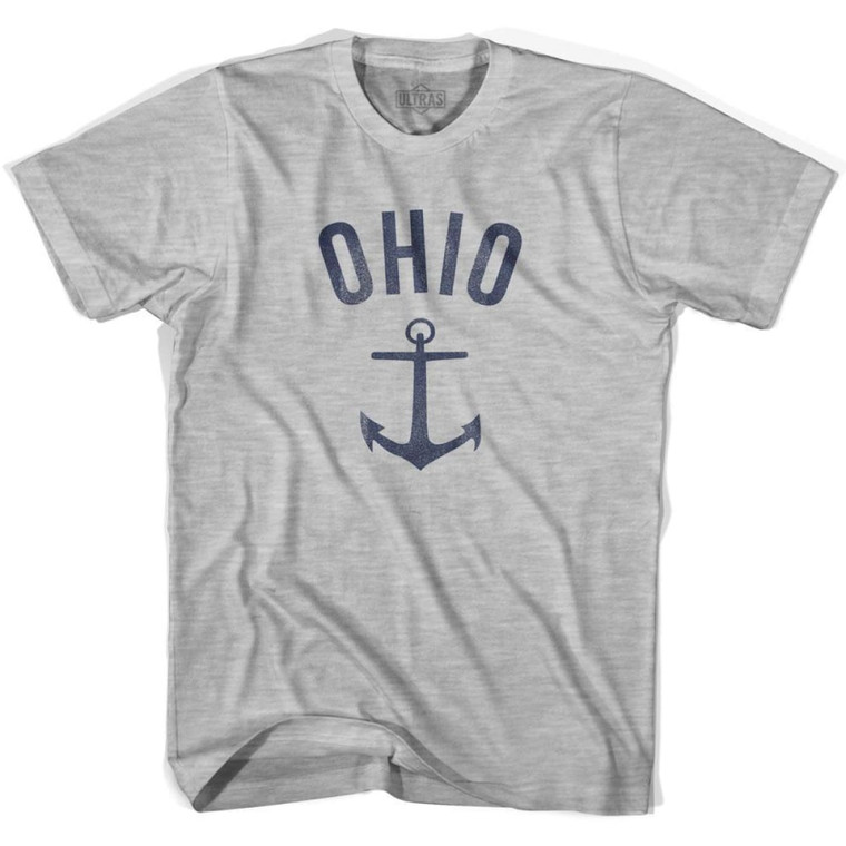 Ohio State Anchor Home Cotton Adult T-Shirt - Grey Heather