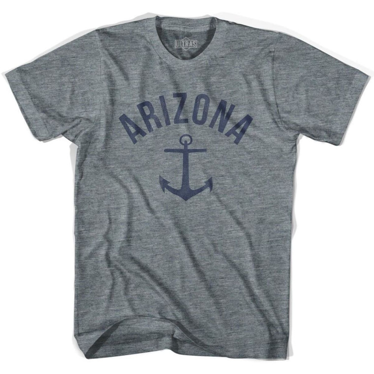 Arizona State Anchor Home Tri-Blend Adult T-shirt - Athletic Grey