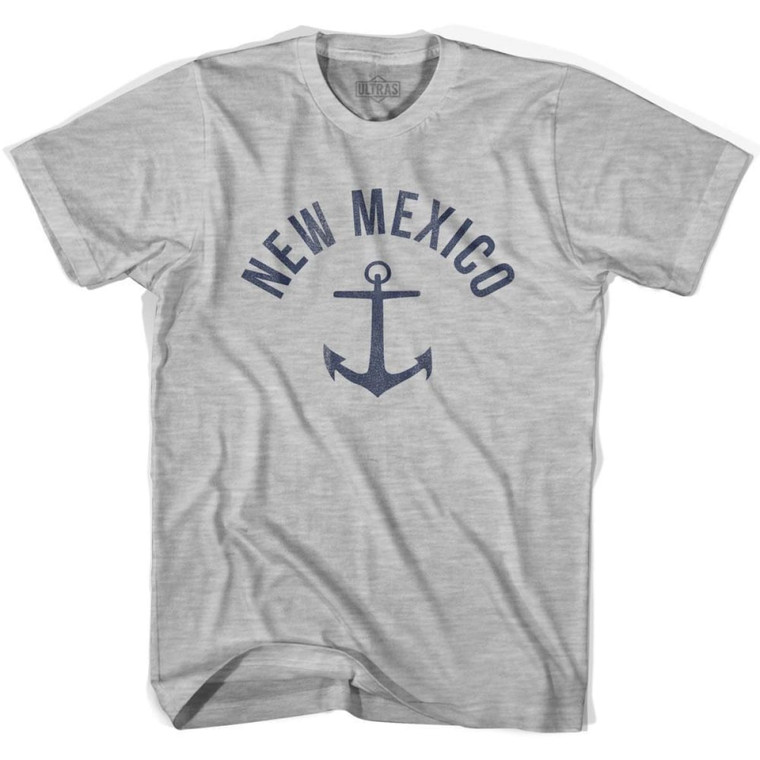 New Mexico State Anchor Home Cotton Adult T-Shirt - Grey Heather