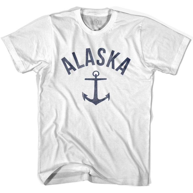 Alaska State Anchor Home Cotton Youth T-shirt - White