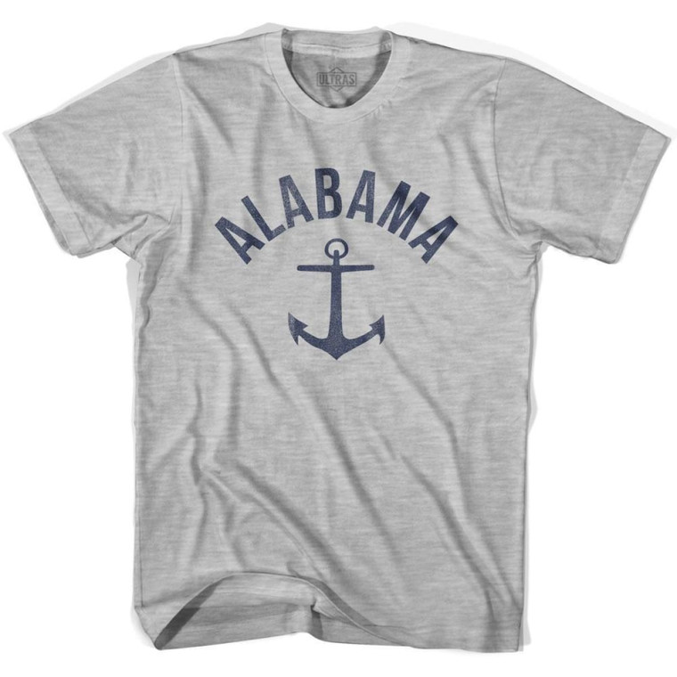 Alabama State Anchor Home Cotton Youth T-Shirt - Grey Heather