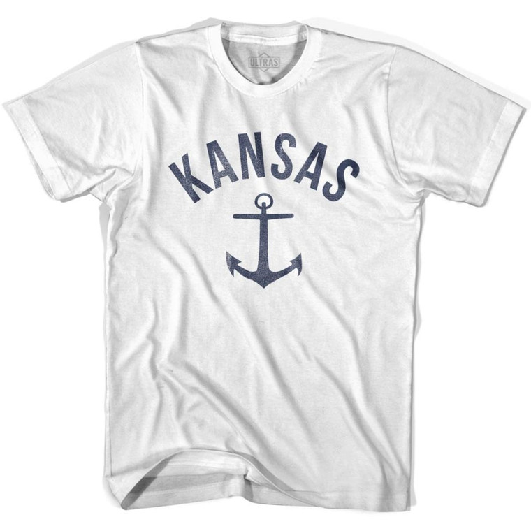 Kansas State Anchor Home Cotton Youth T-shirt - White