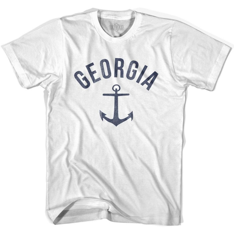 Georgia State Anchor Home Cotton Youth T-shirt - White