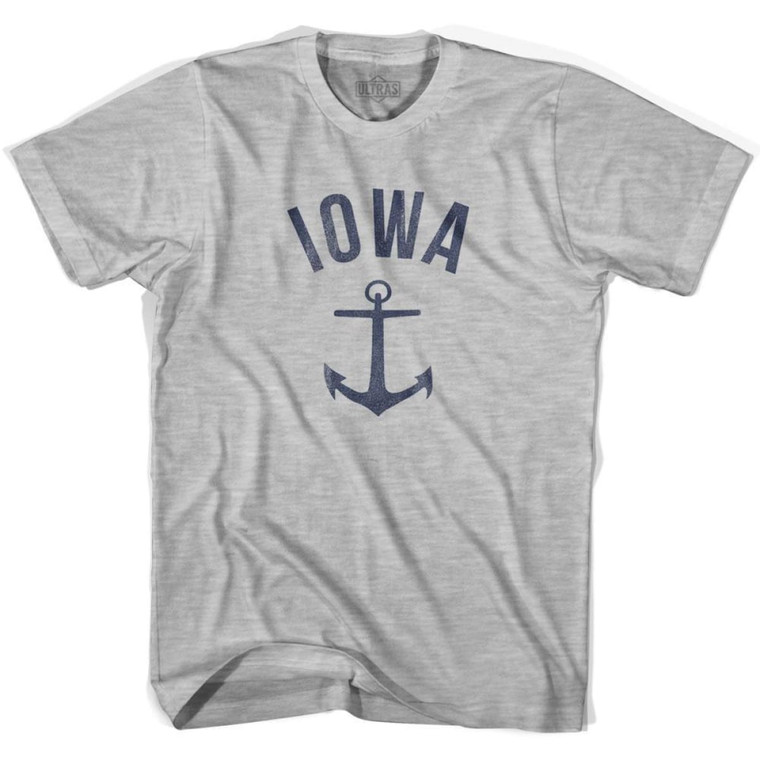 Iowa State Anchor Home Cotton Womens T-Shirt - Grey Heather