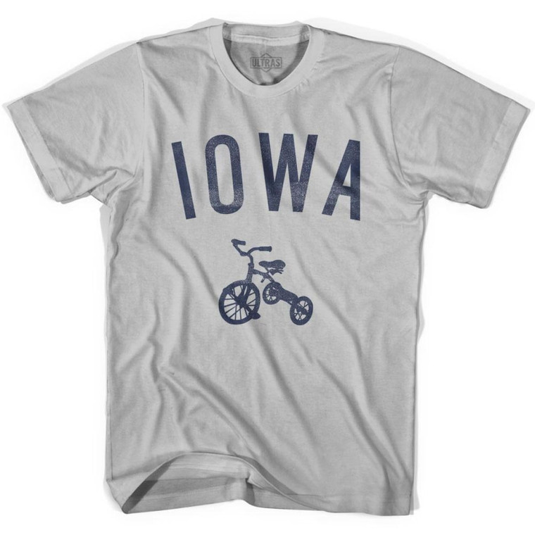 Iowa State Tricycle Adult Cotton T-Shirt - Cool Grey