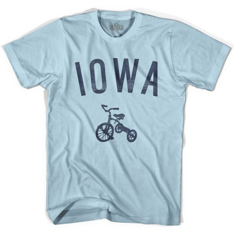Iowa State Tricycle Adult Cotton T-Shirt - Light Blue