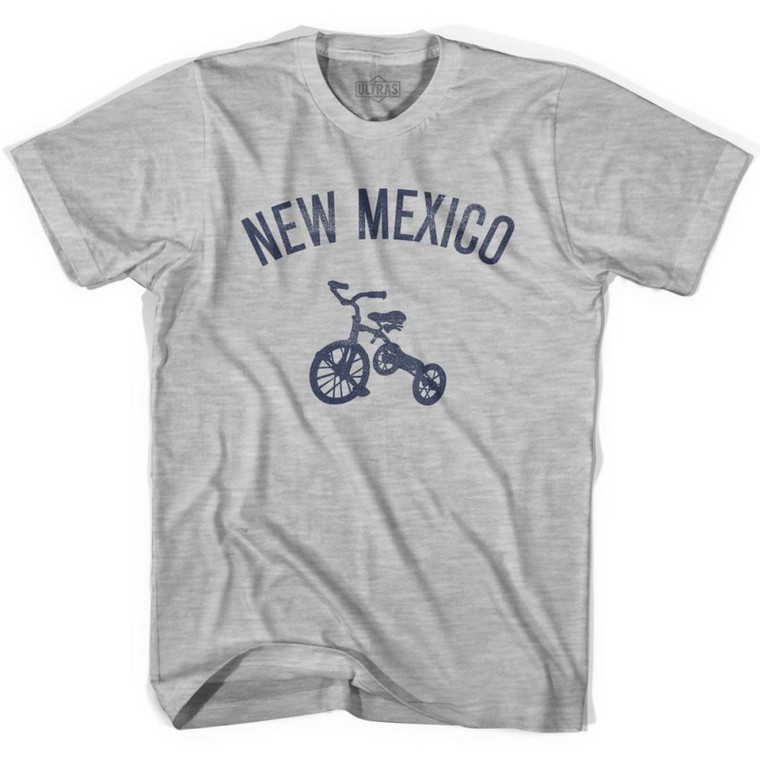 New Mexico State Tricycle Adult Cotton T-Shirt - Grey Heather