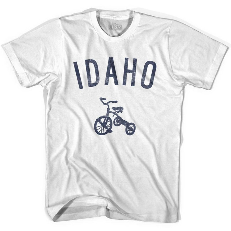 Idaho State Tricycle Adult Cotton T-shirt - White