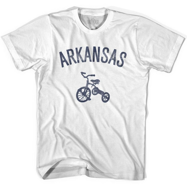 Arkansas State Tricycle Adult Cotton T-shirt - White