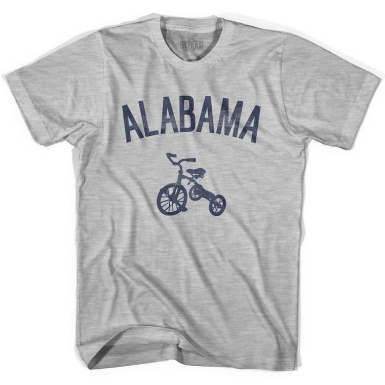 Alabama State Tricycle Adult Cotton T-Shirt - Grey Heather