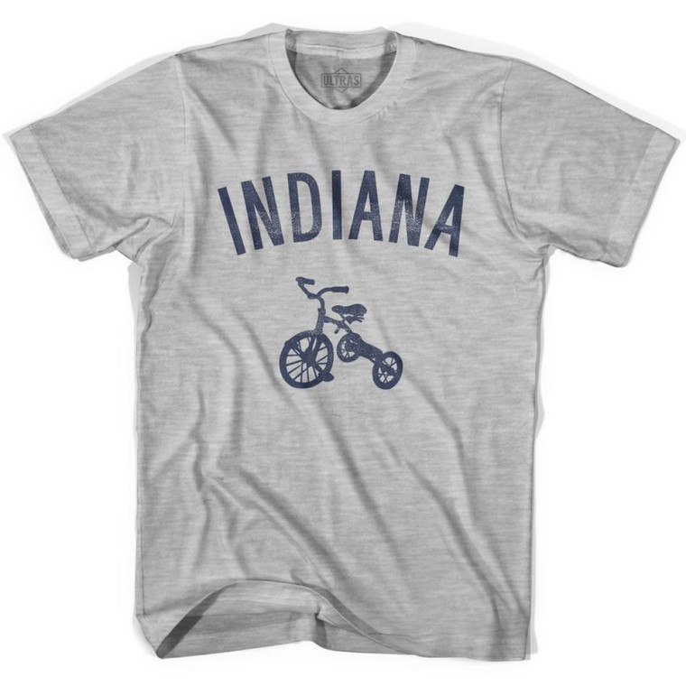 Indiana State Tricycle Youth Cotton T-Shirt - Grey Heather