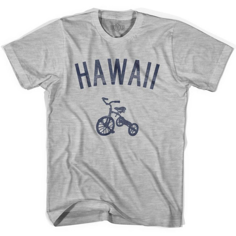 Hawaii State Tricycle Womens Cotton T-Shirt - Grey Heather