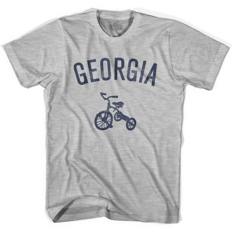 Georgia State Tricycle Womens Cotton T-Shirt - Grey Heather