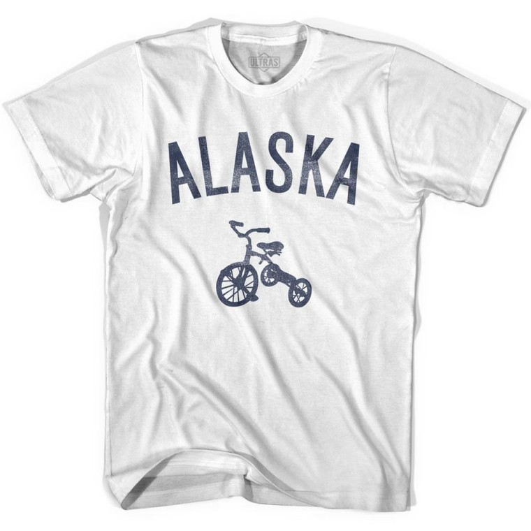 Alaska State Tricycle Youth Cotton T-shirt - White