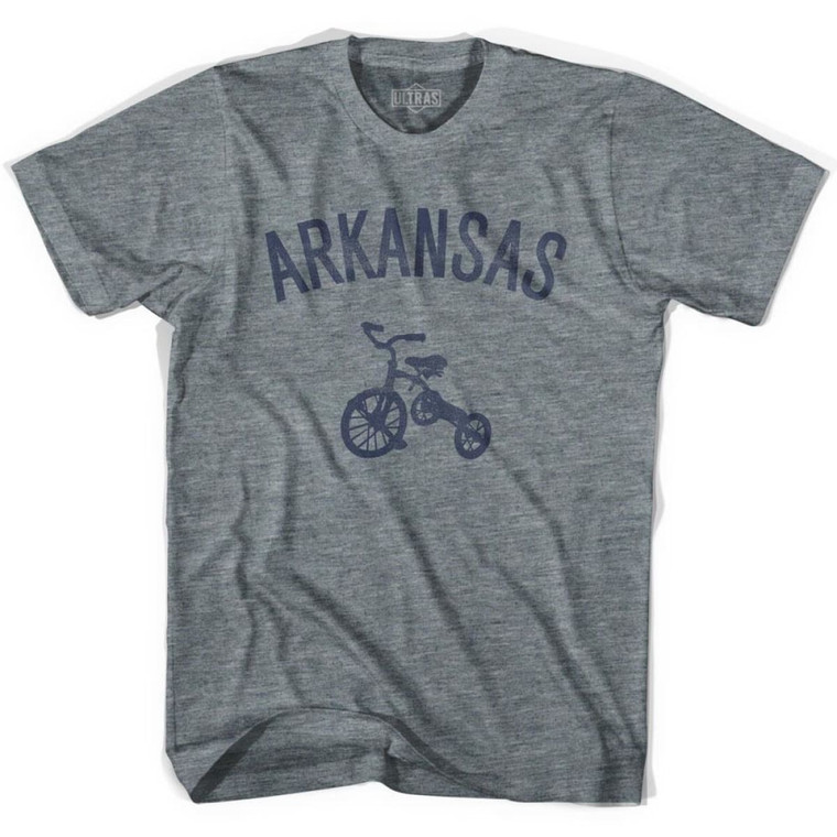 Arkansas State Tricycle Adult Tri-Blend T-shirt - Athletic Grey