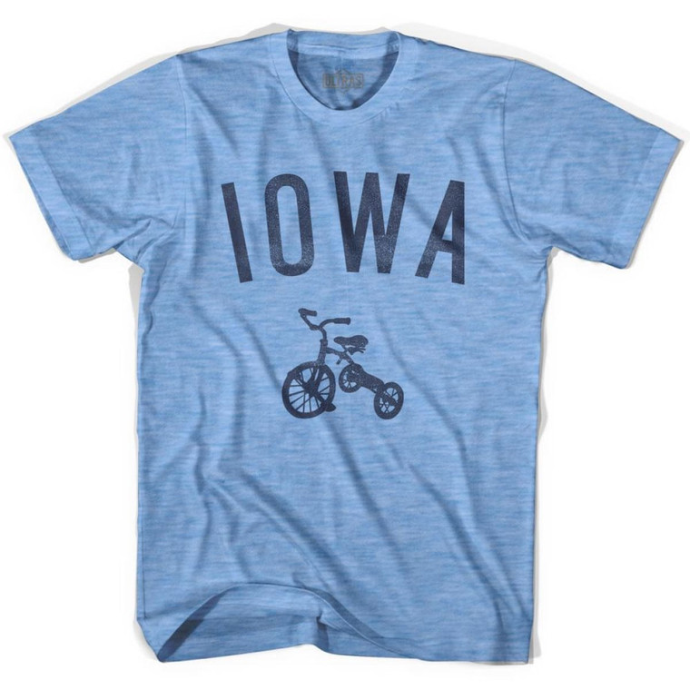Iowa State Tricycle Adult Tri-Blend T-Shirt - Athletic Blue