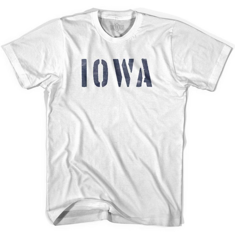 Iowa State Stencil Youth Cotton T-shirt - White