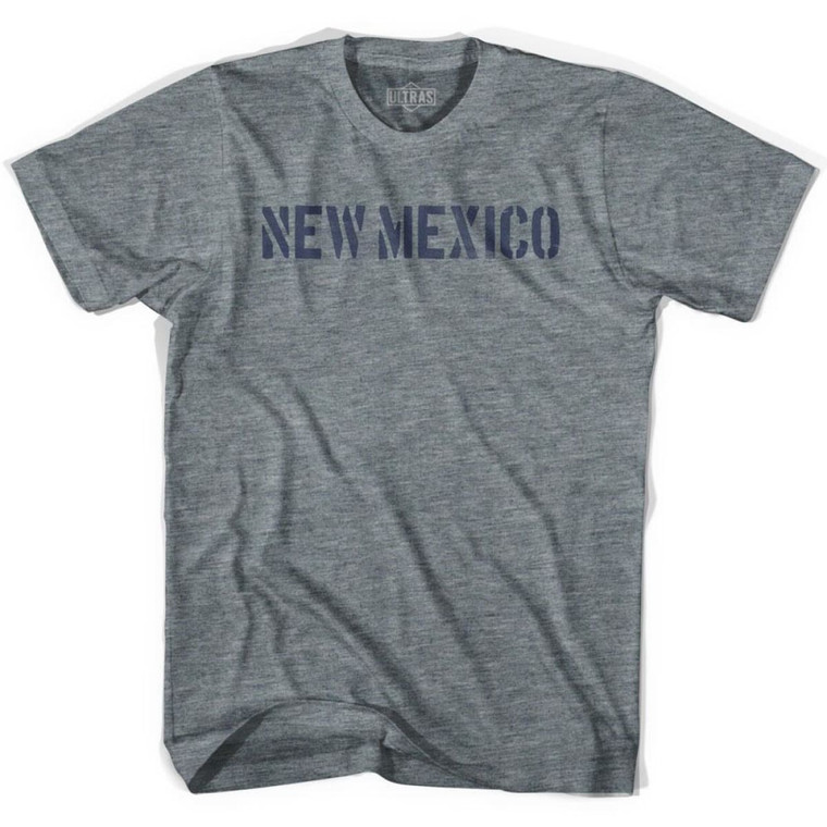 New Mexico State Stencil Womens Tri-Blend T-shirt - Athletic Grey