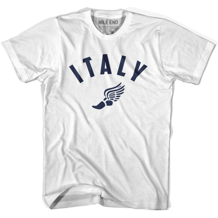 Italy Running Winged Foot Track T-Shirt - Adult - White