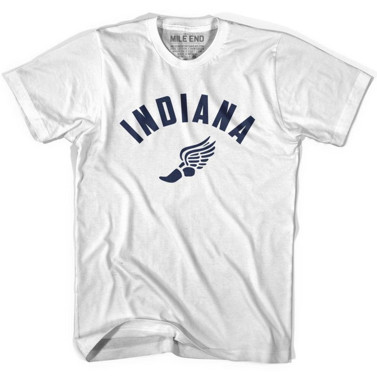 Indiana Running Winged Foot Track T-Shirt - Adult - White