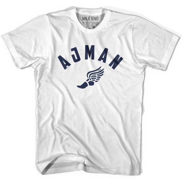 Ajman Running Winged Foot Running Winged Foot Track T-Shirt - Adult - White