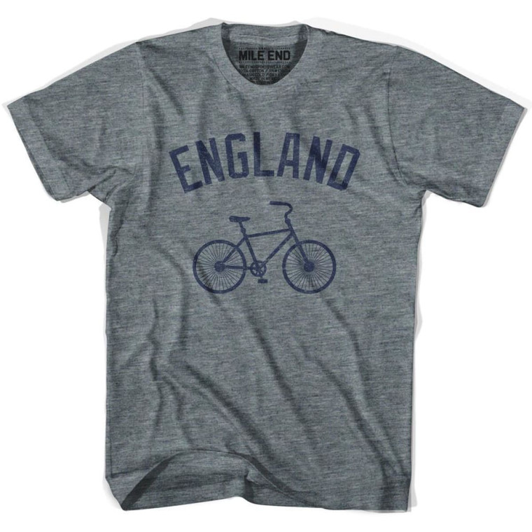 England Vintage Bike T-Shirt - Adult - Athletic Grey