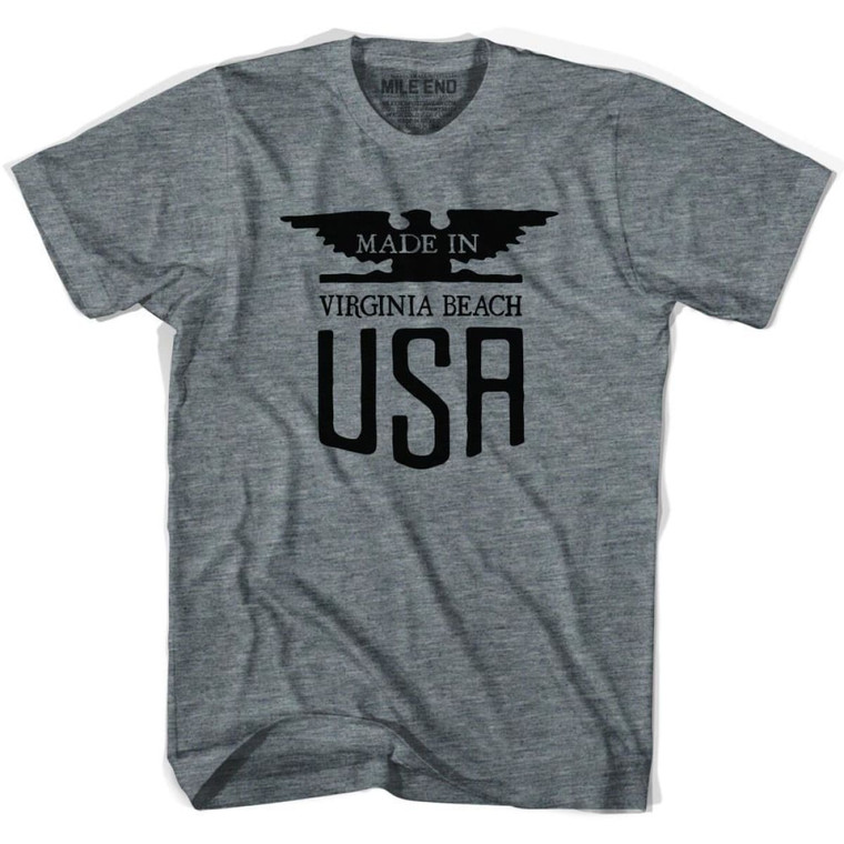 Made In USA Virginia Vintage Eagle T-Shirt - Adult - Athletic Grey