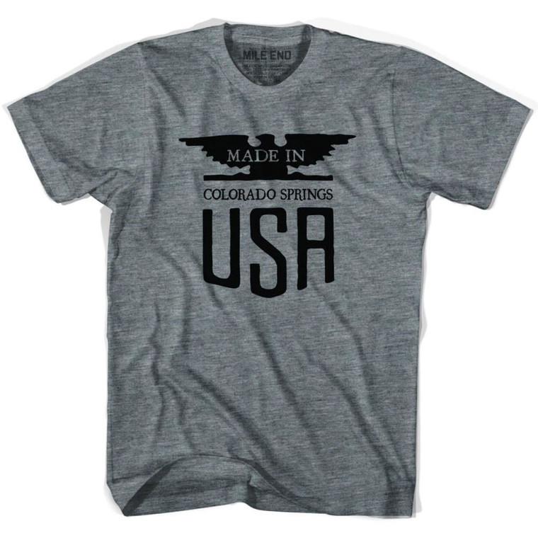 Made In USA Colorado Vintage Eagle T-Shirt - Adult - Athletic Grey