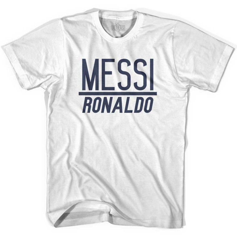 Ultras Messi Over Ronaldo Soccer T-shirt - White