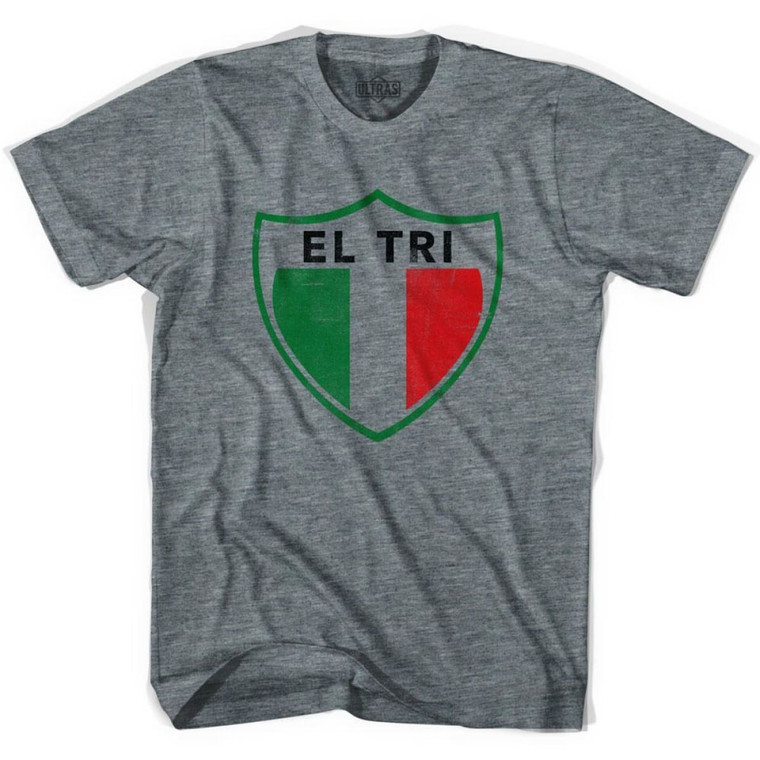 Ultras Mexico El Tri Crest Soccer T-shirt - Athletic Grey