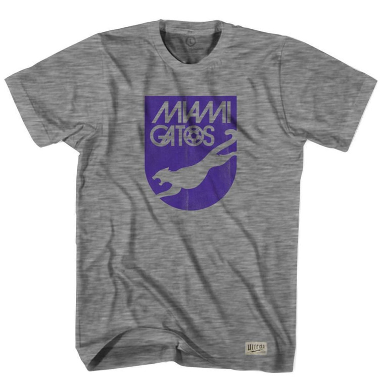 Miami Gatos NASL Soccer T-shirt - Athletic Grey