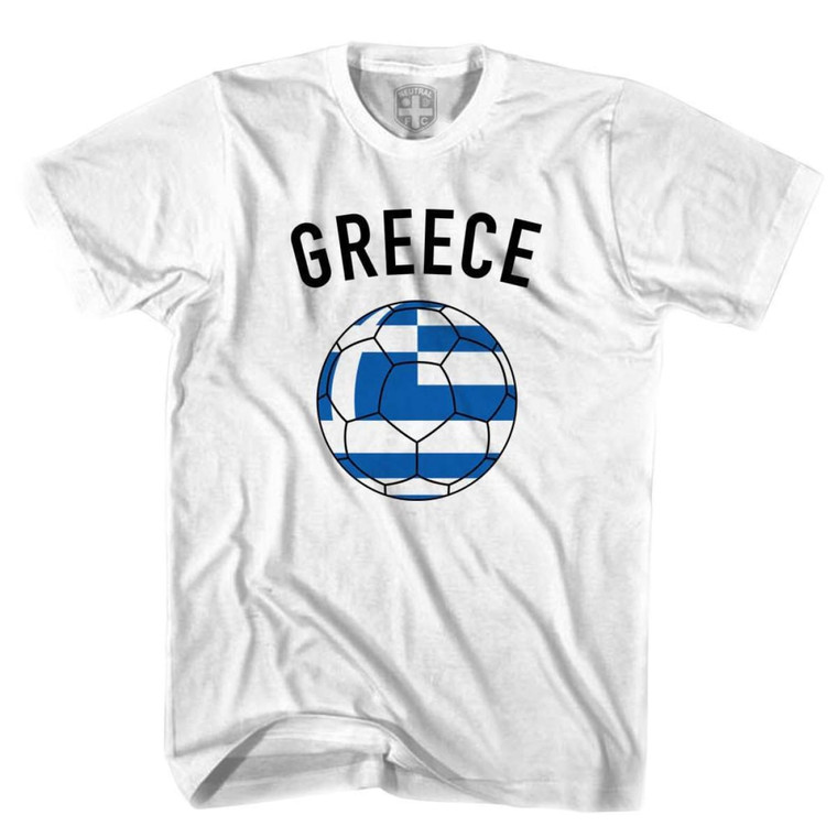 Greece Soccer Ball T-shirt - White